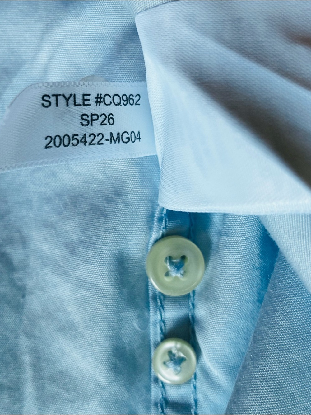 J. Crew Light Blue Men's Poplin shirt with point collar. M. NWT. - Picture 14 of 14